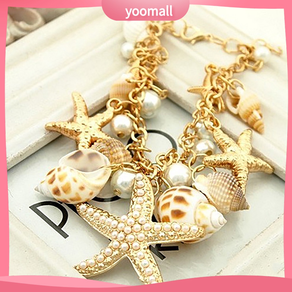 [YM] Vòng Đeo Tay Đi Biển Mạ Vàng Nhiều Kiểu Dáng Dễ Thương Có Thể Điều Chỉnh