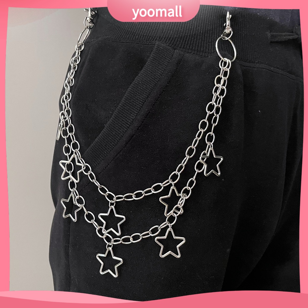 Dây Xích Kim Loại Đeo Thắt Lưng Quần Jean Nhiều Lớp Phong Cách Hip Hop Cho Nam Và Nữ