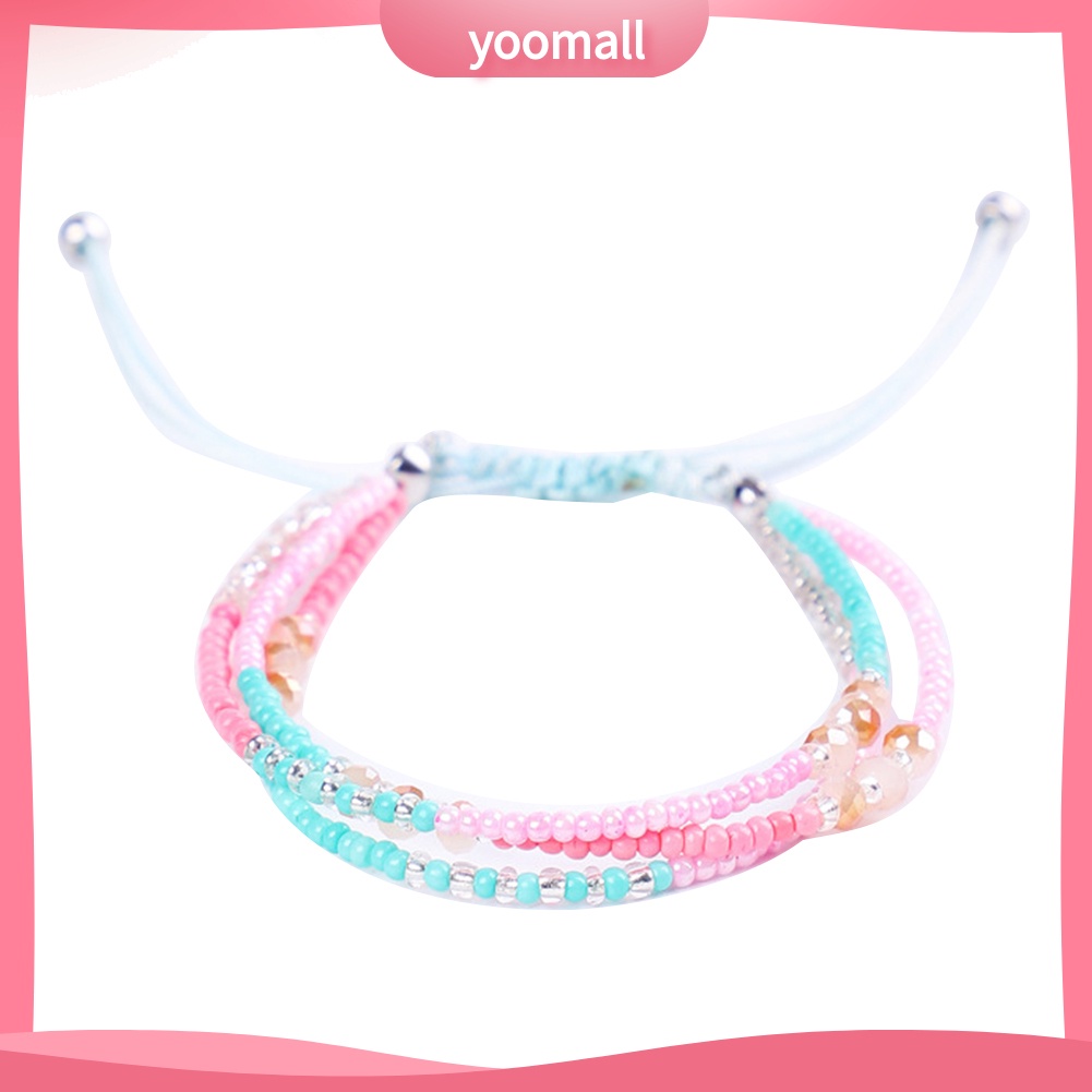 Vòng Tay Dây Sáp Xỏ Hạt Phong Cách Bohemian Thời Trang Đi Biển Mùa Hè Cho Nữ