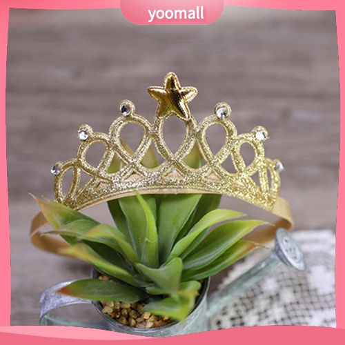 Băng Đô Cài Tóc Hình Vương Miện Co Giãn Tùy Chỉnh Thời Trang Cho Bé Gái