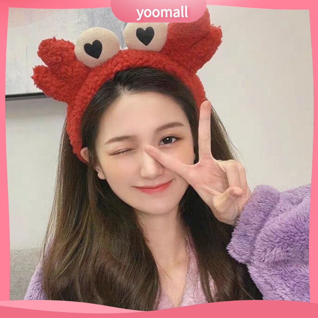 Băng Đô Cài Tóc Chống Trượt Hình Cua Hoạt Hình Dễ Thương Cho Nữ