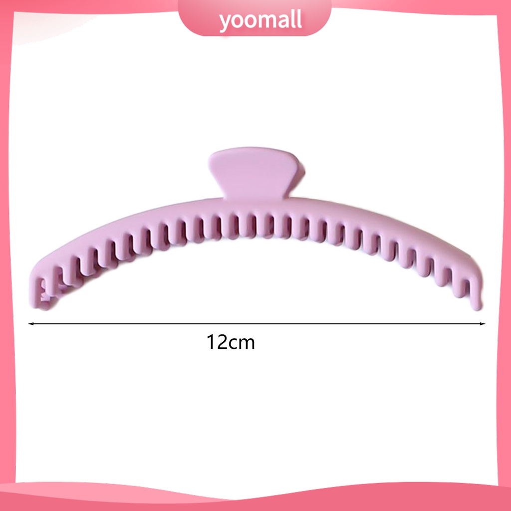Kẹp Tóc Dạng Cong Hình Cá Mập Màu Sắc Trơn Chống Trượt