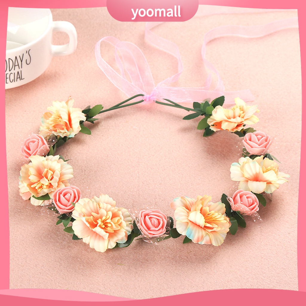 Vòng Hoa Đội Đầu Có Thể Điều Chỉnh Kích Cỡ Dành Cho Cô Dâu