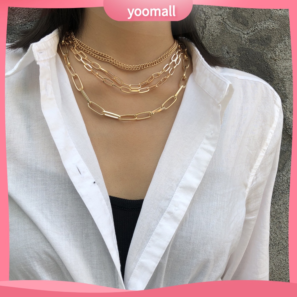 Vòng cổ Nhiều Lớp Phong Cách Punk Thời Trang Dành Cho Nữ