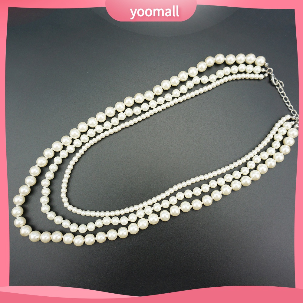 Vòng cổ Nhiều Lớp Đính Ngọc Trai Nhân Tạo Thời Trang Dành Cho Nữ