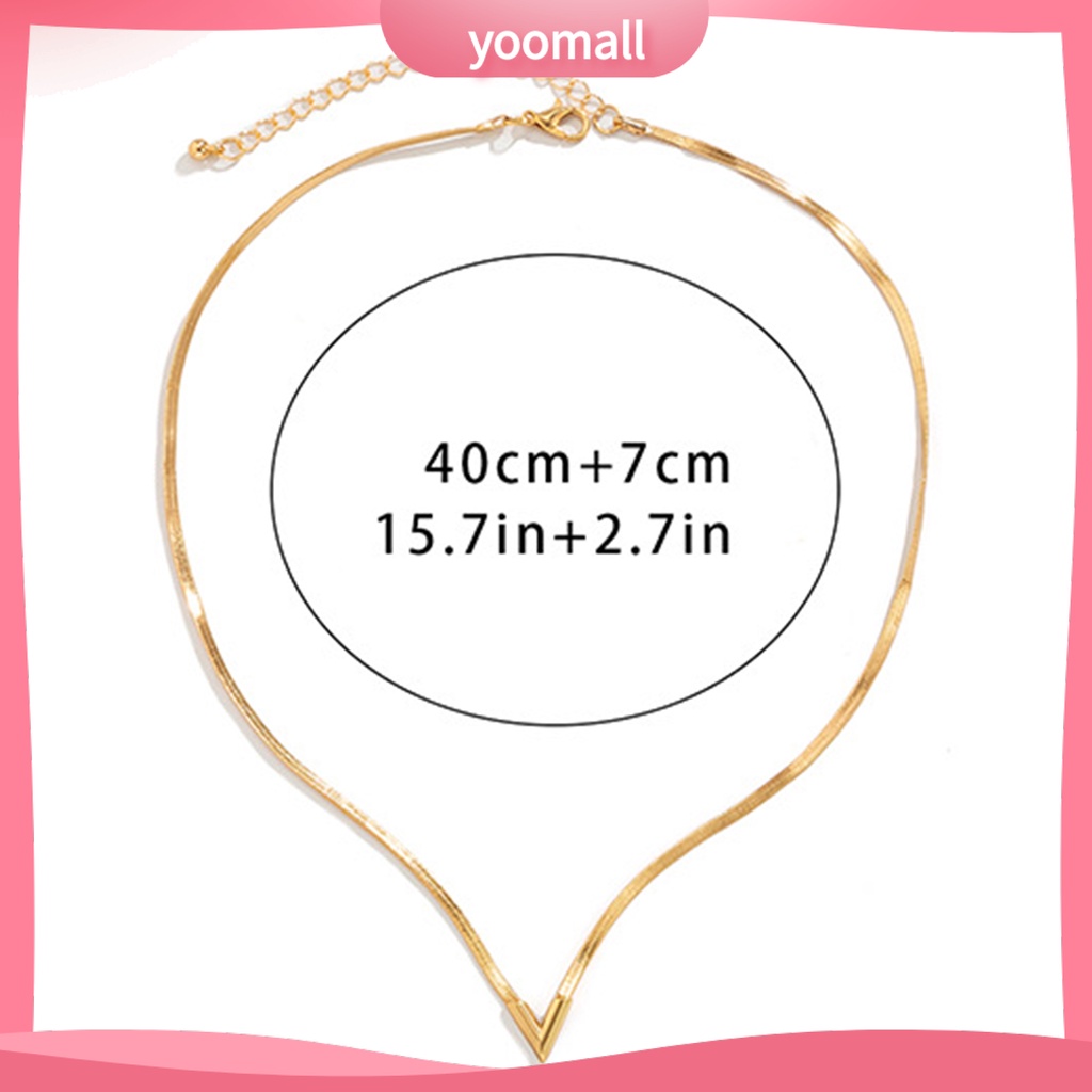 Vòng Cổ Choker Nối Dài Mặt Chữ V Có Thể Điều Chỉnh Cho Nam