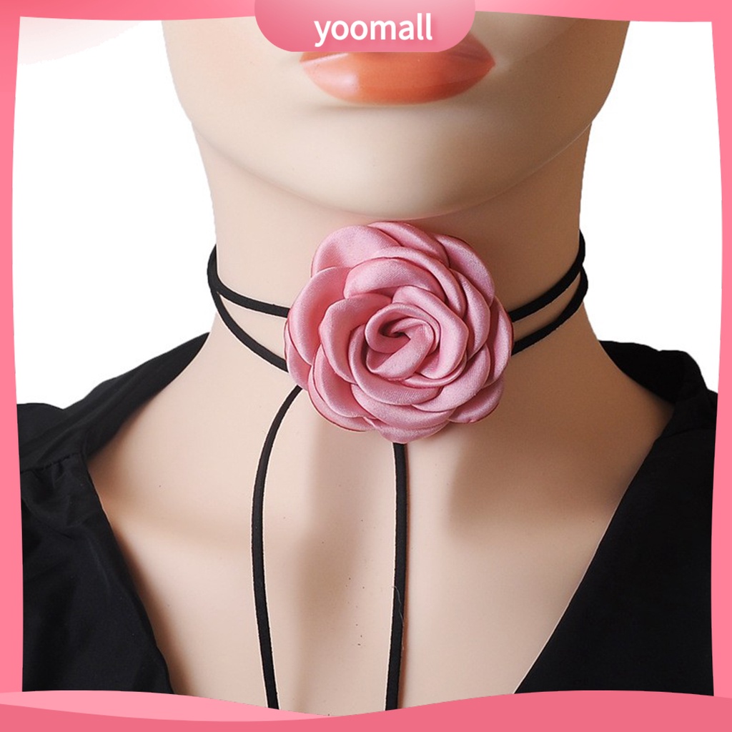 Vòng Cổ Choker Màu Sắc Thanh Lịch Có Thể Điều Chỉnh Họa Tiết Hoa Cổ Điển Cho Nữ