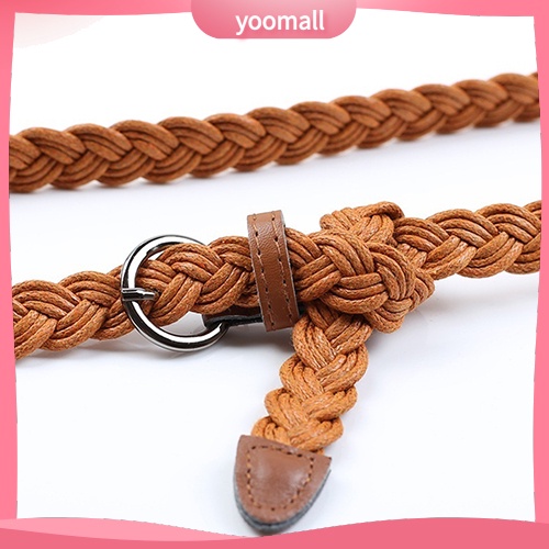 Thắt Lưng Bện Dây Có Khóa Cài Trang Trí Đầm Thời Trang Cho Nữ