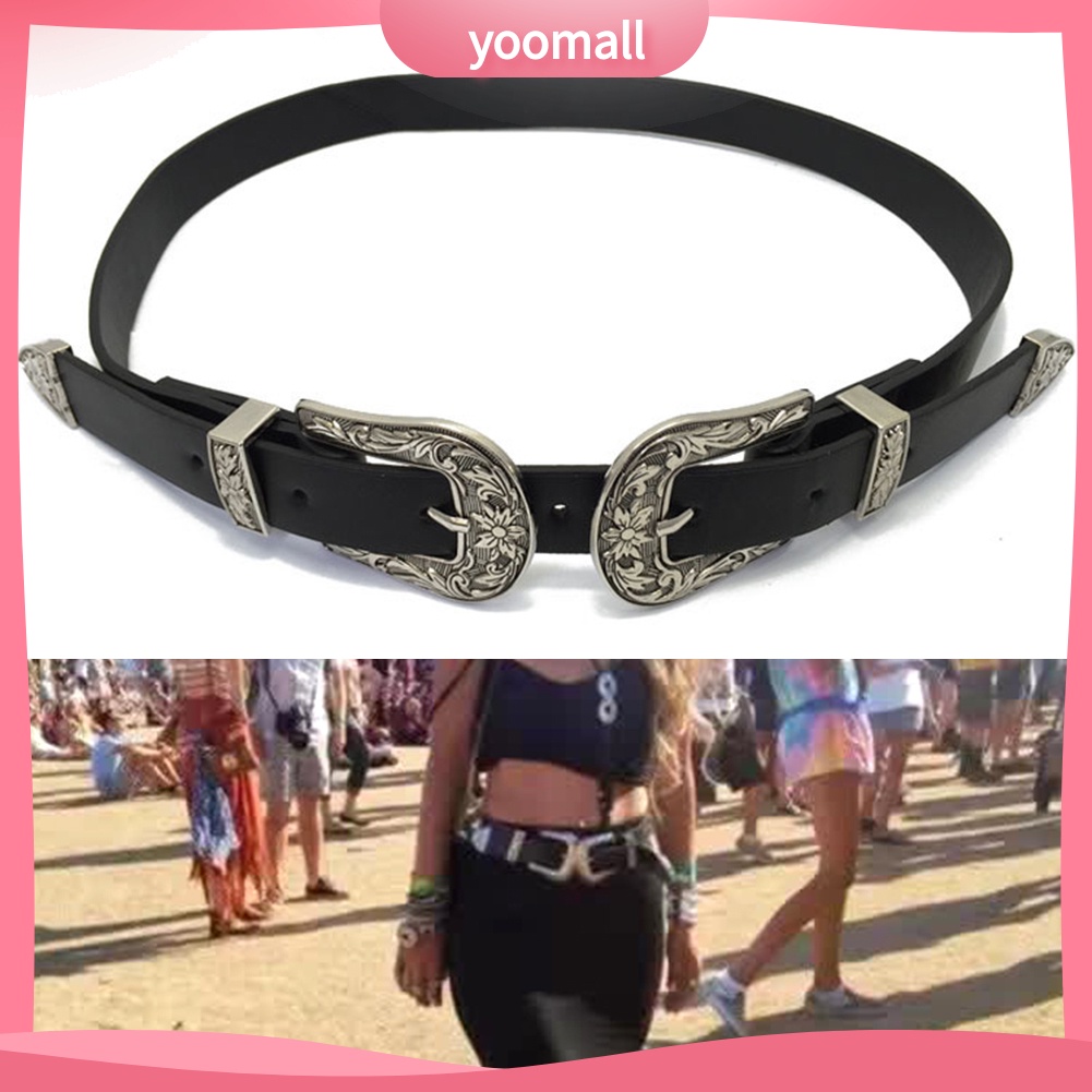 Thắt Lưng Giả Da Phối Đầm Jean Phong Cách Vintage Thời Trang Cho Nữ