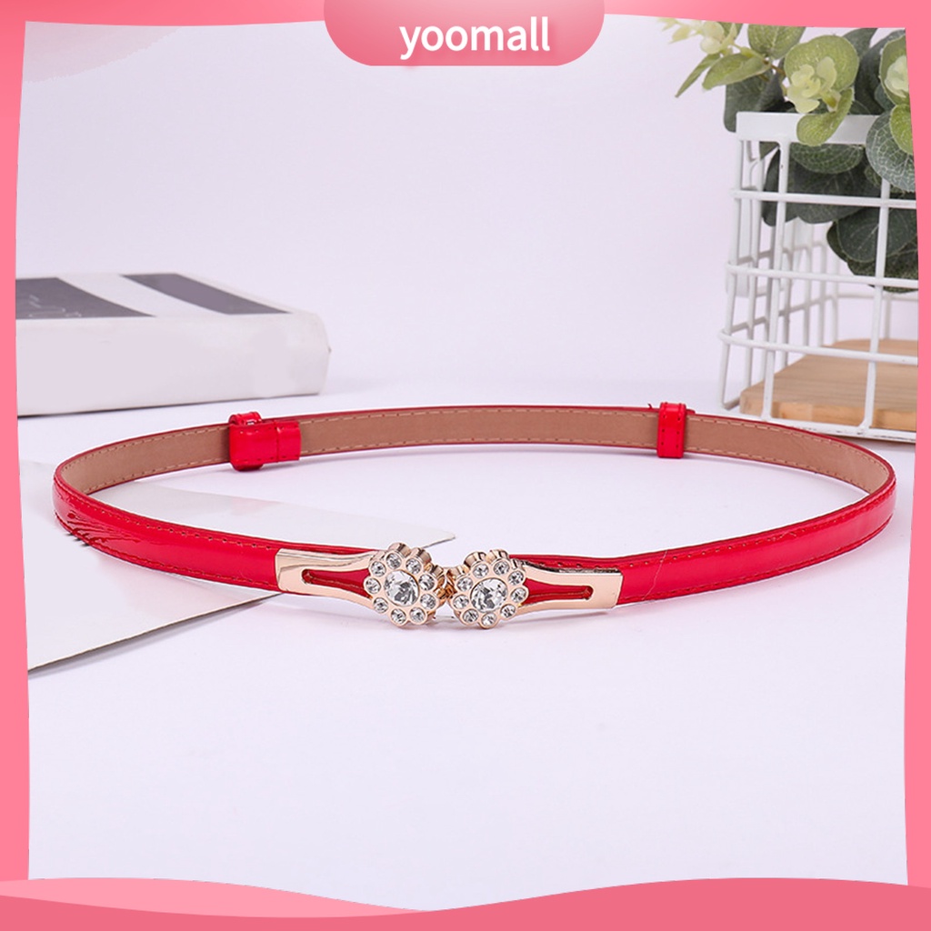 [YM] Thắt Lưng Thắt Lưng Giả Da Đính Đá Sáng Bóng Trang Trí Đơn Giản Trọng Lượng Nhẹ Tiện Lợi Dành Cho Mặc Hàng Ngày