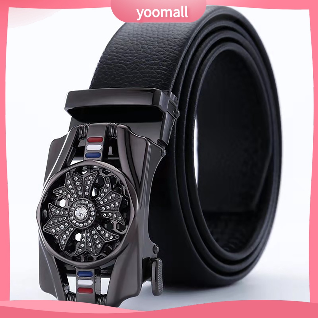 Thắt Lưng Giả Da Với Khóa Tự Động Có Thể Điều Chỉnh Thời Trang Công Sở Cho Nam