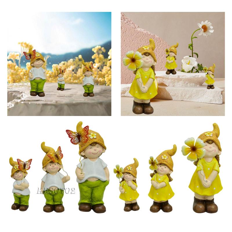 Set 3 Tượng Elf Trang Trí Nghệ Thuật Cho Lễ Hội