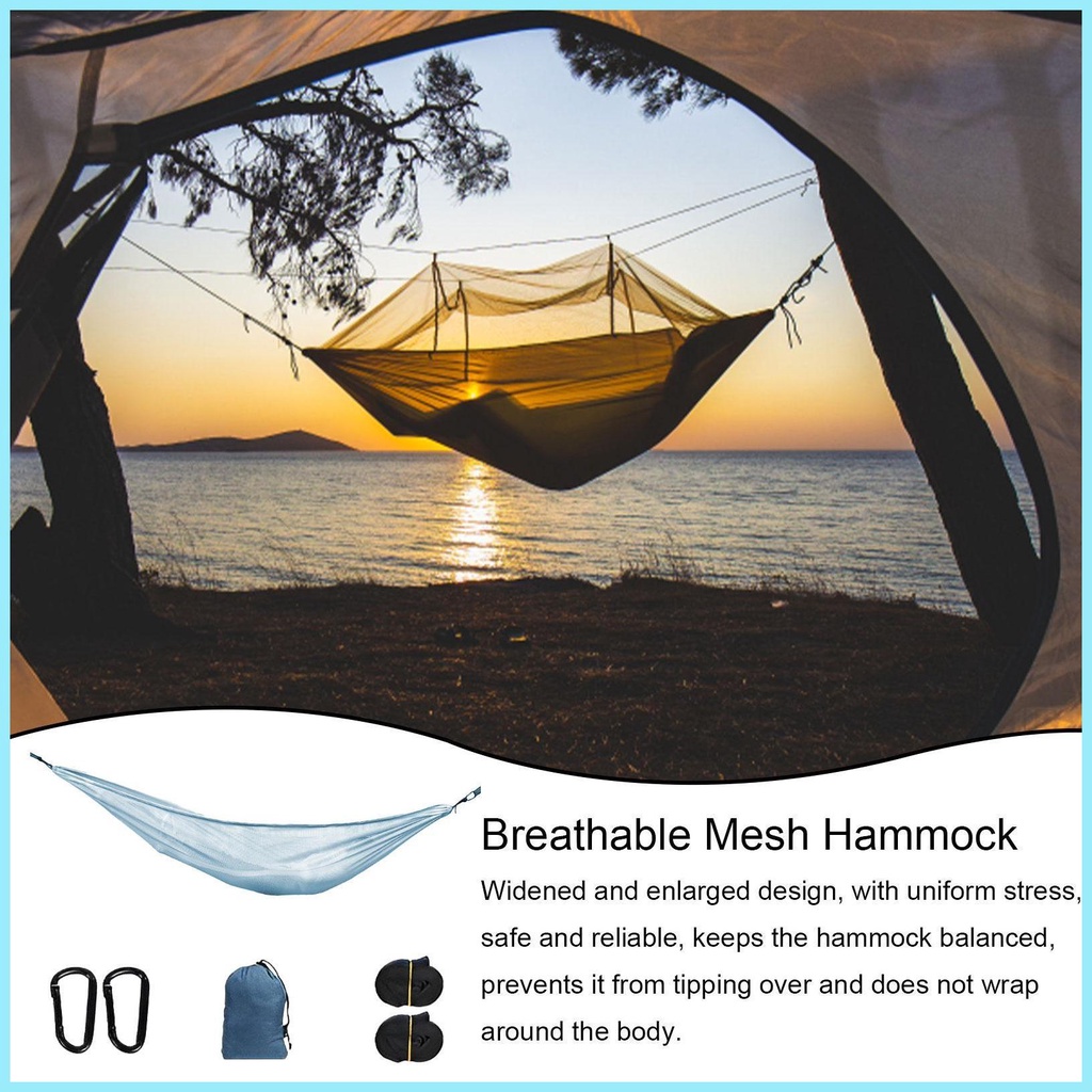 Võng Lưới Đơn / Đôi Chịu Lực Tốt Tiện Dụng Mang Theo Du Lịch Cắm Trại