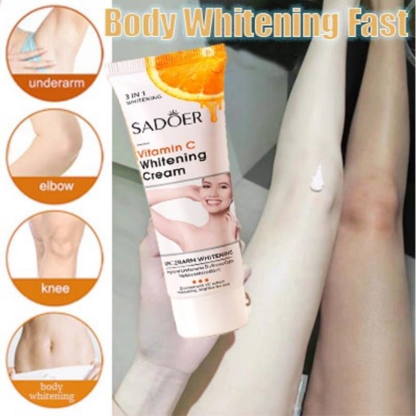 Sadoer Vitamin C Nách Dưỡng Trắng Kem Tẩy Trắng Vùng Riêng Tư Khỏe Mạnh Loại Bỏ Hắc Tố Melanin Đầu Gối Cánh Tay Dưỡng Thể Chăm Sóc Da Produit heby1