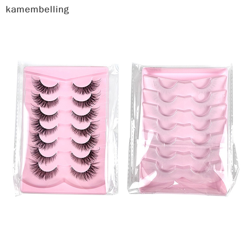 Kamembelling Set 7 Cặp Lông Mi Giả 3D Cong Dài Tự Nhiên