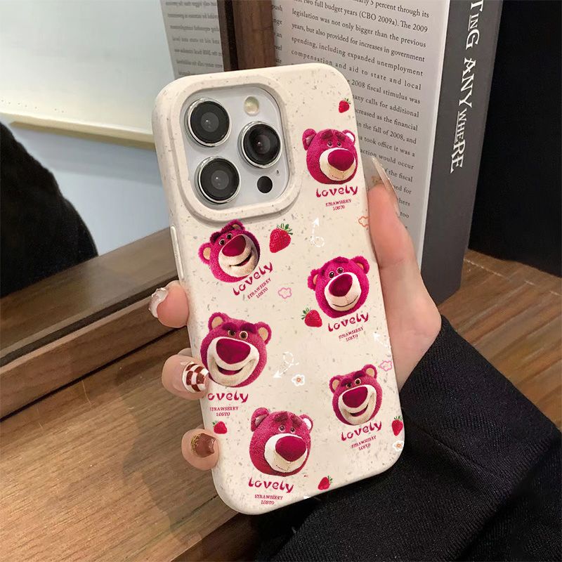 Ốp Điện Thoại Mềm Chống Sốc In Hình Gấu Dâu Tây Đơn Giản Cho Iphone 8p 14Promax 7 1213In 11 2DXL