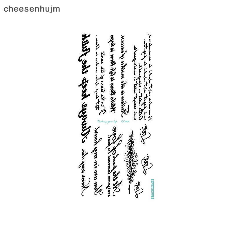 Set 5 Tấm Hình Xăm Dán Tạm Thời Chống Nước Chữ Tiếng Anh Độc Đáo