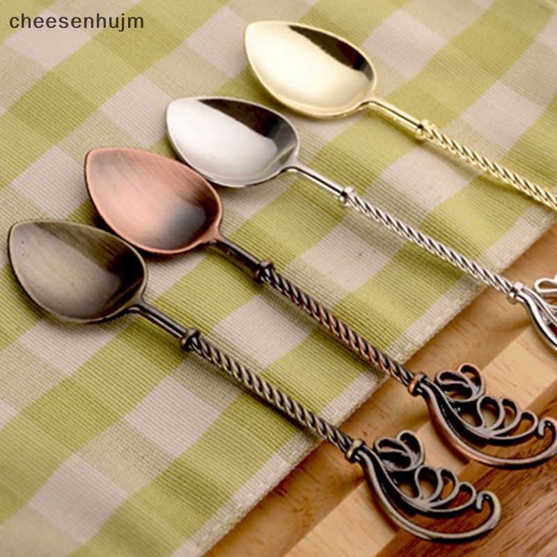 Muỗng Cà Phê Chạm Khắc Phong Cách Vintage Bằng Đồng