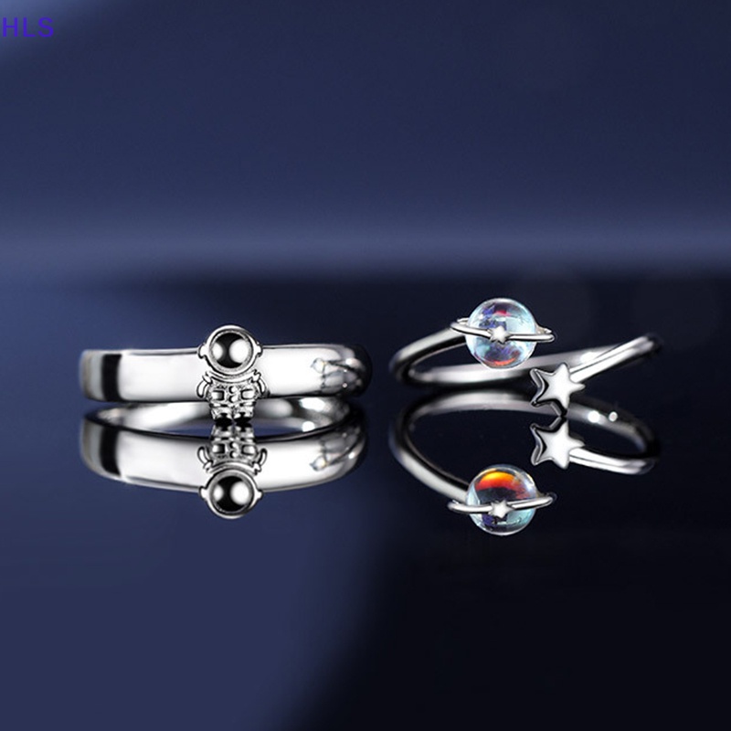 Nhẫn Hình Phi Hành Gia / Ngôi Sao / Ngôi Sao Có Thể Điều Chỉnh Kích Cỡ Thời Trang Cho Cặp Đôi