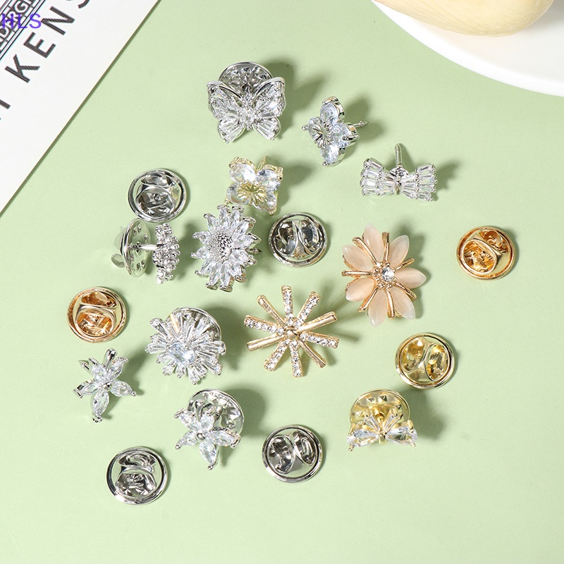 Set 1 / 2 Ghim Cài Áo Hình Hoa / Bướm Nhỏ Xinh Thời Trang Cho Nữ