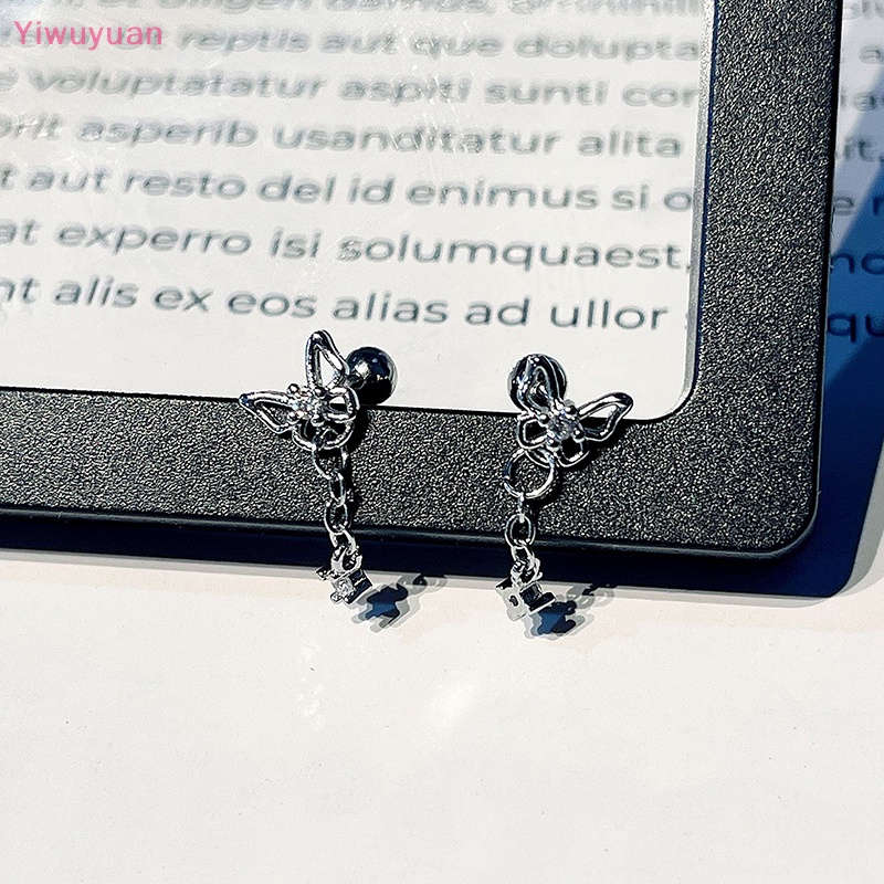 1 Đôi Khuyên Tai Xoắn Ốc Hình Bướm Đính Đá Zircon Mới