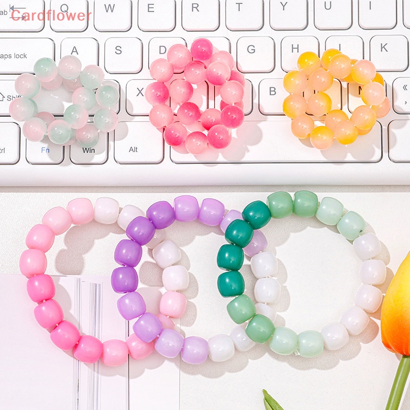 < Cardflower > Vòng Tay Chuỗi Hạt Pha Lê Màu Gradient Nhẹ Nhàng Làm Quà Tặng Cho Nữ