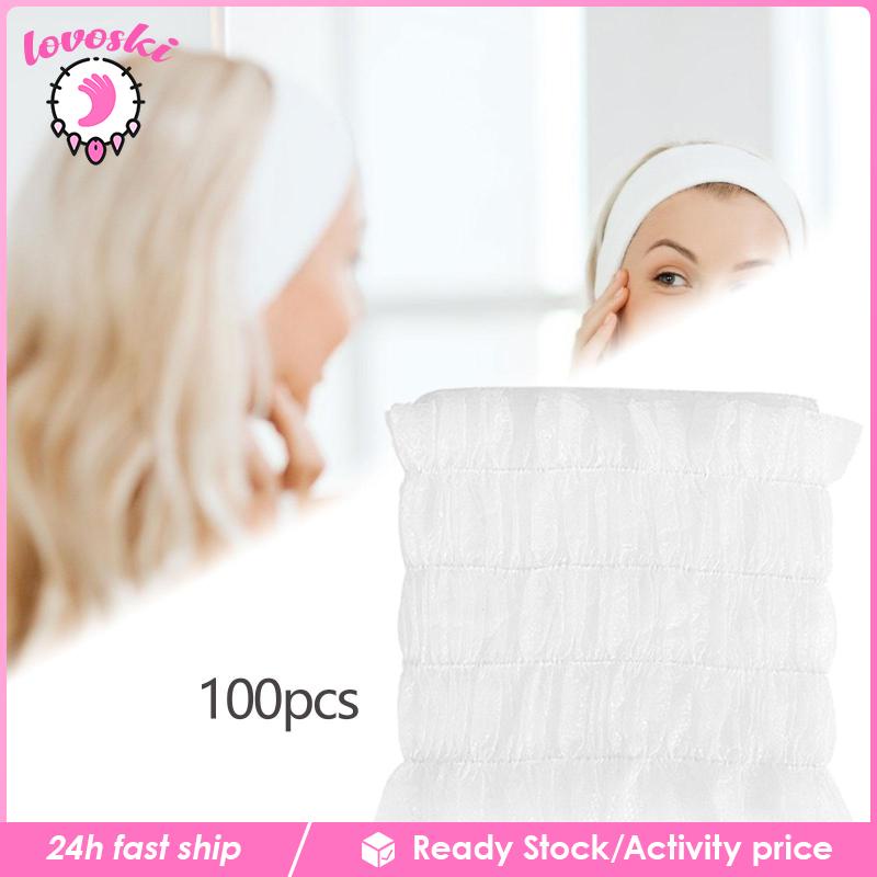 Bộ 100 Băng Đô Cài Tóc Thoải Mái Dùng Cho Bệnh Viện / Rửa Mặt