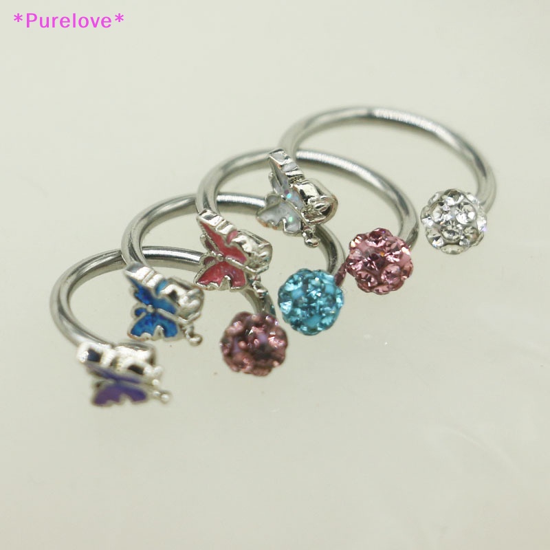 1 Khuyên Môi Dạng Dọc Bằng Thép Không Gỉ Hình Bướm Cá Tính Mới