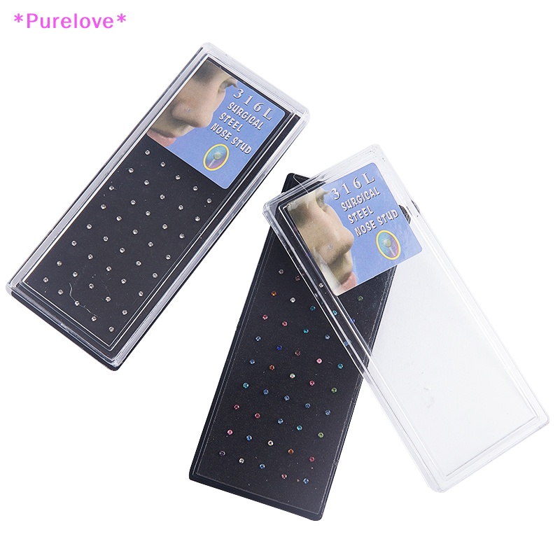 Set 60 Chiếc Nhẫn Mũi Cong Đính Đá Pha Lê Thời Trang Mới