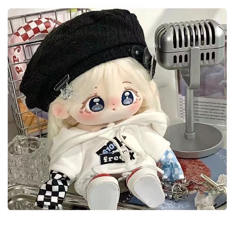 Búp Bê Em Bé Bằng Vải Cotton 20cm Kèm Bộ Xương Tóc Dễ Thương