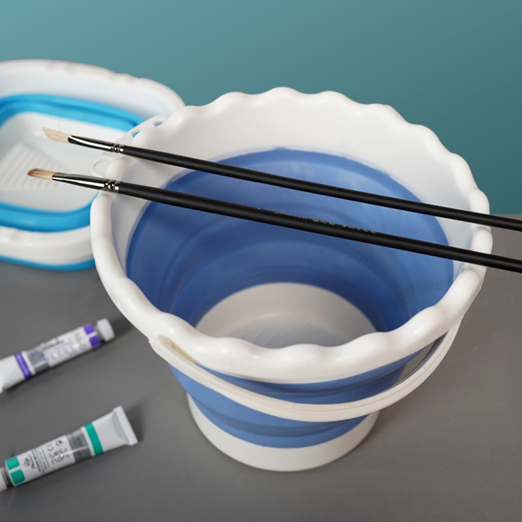 Xô Đựng Sơn Bằng Silicone Chịu Lực Mạnh Chống Rơi Đa Năng Có Thể Gấp Gọn