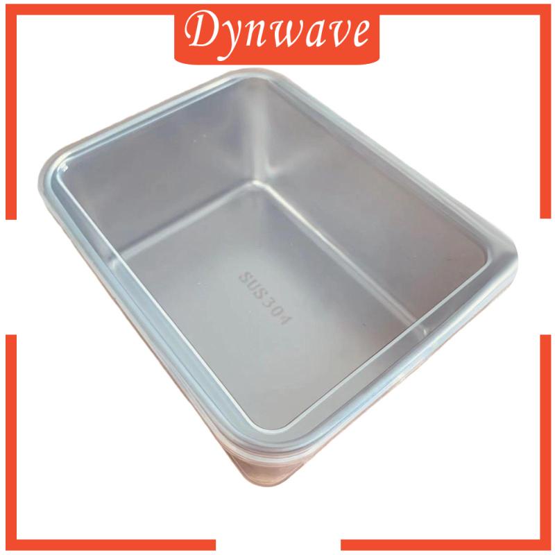 Hộp Đựng Thức Ăn Hình Chữ Nhật Bằng Thép Không Gỉ Tiện Dụng