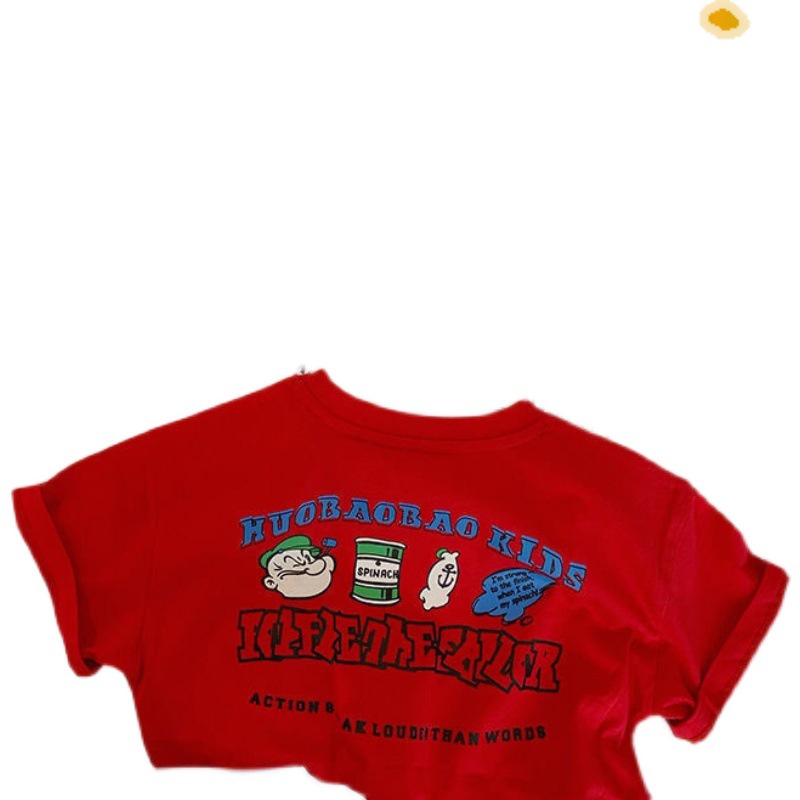 Áo Thun Cotton Tay Ngắn In Họa Tiết Hoạt Hình Thời Trang Mùa Hè 2023 Cho Bé