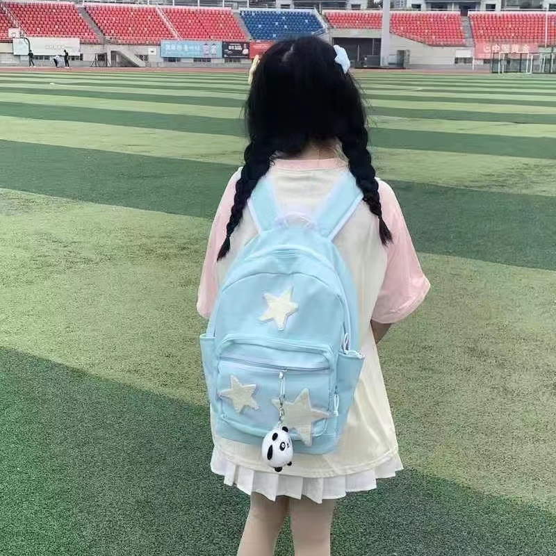 Balo Đi Học Họa Tiết Ngôi Sao Năm Cánh Dễ Thương Chất Lượng Cao