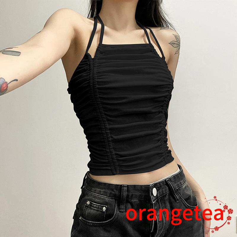Áo Croptop Hai Dây Màu Sắc Thời Trang Mùa Hè Cho Nữ