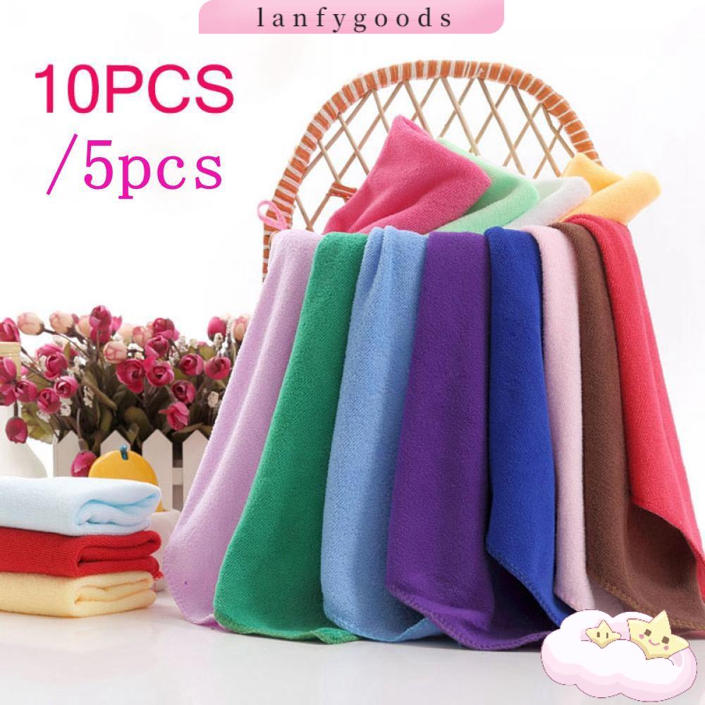 Bộ 10 Khăn Lau Mềm Mại Hình Vuông Tiện Dụng