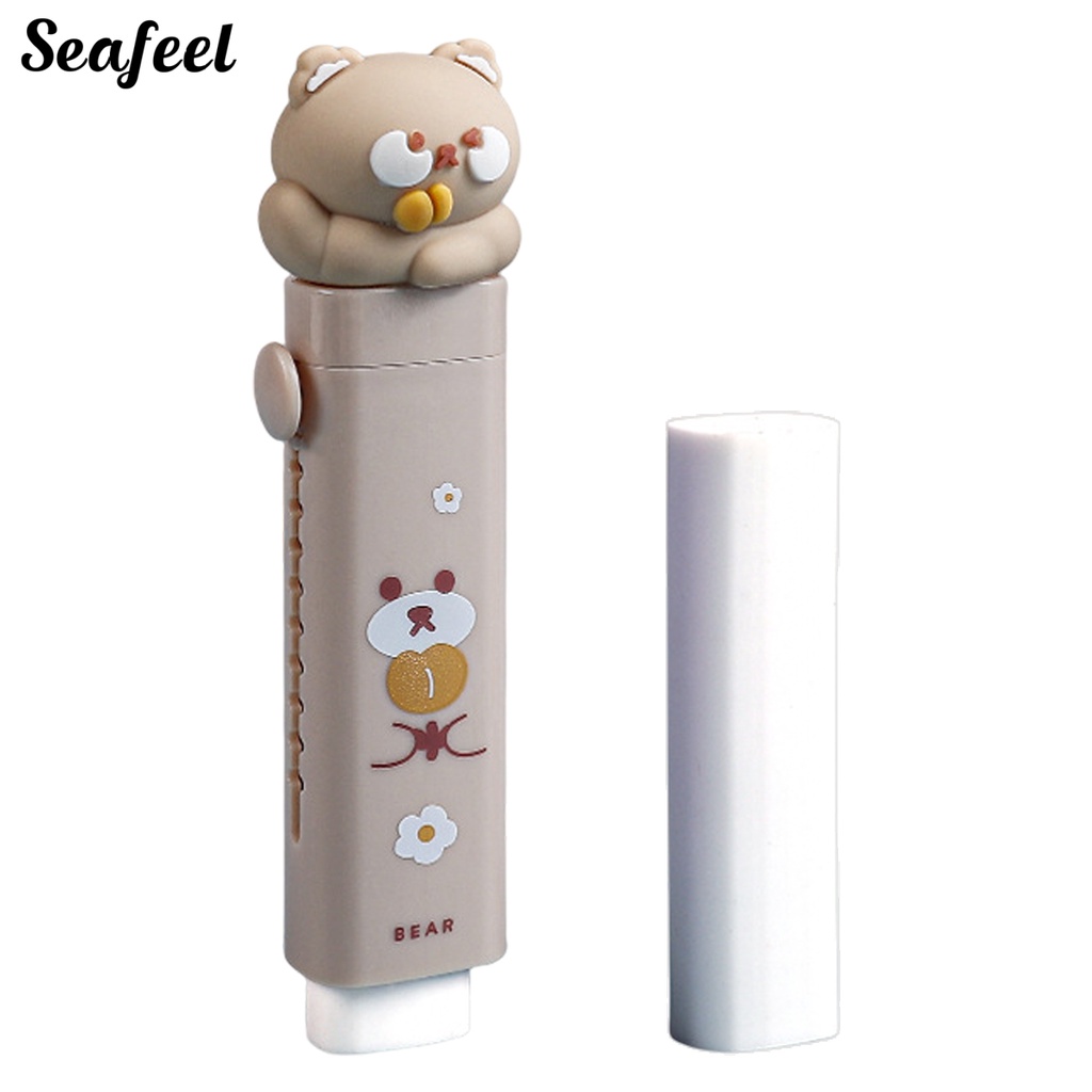 1 Bộ Tẩy Bút Chì Thay Thế Kèm Lõi Tẩy Hình Hoạt Hình Cho Bé