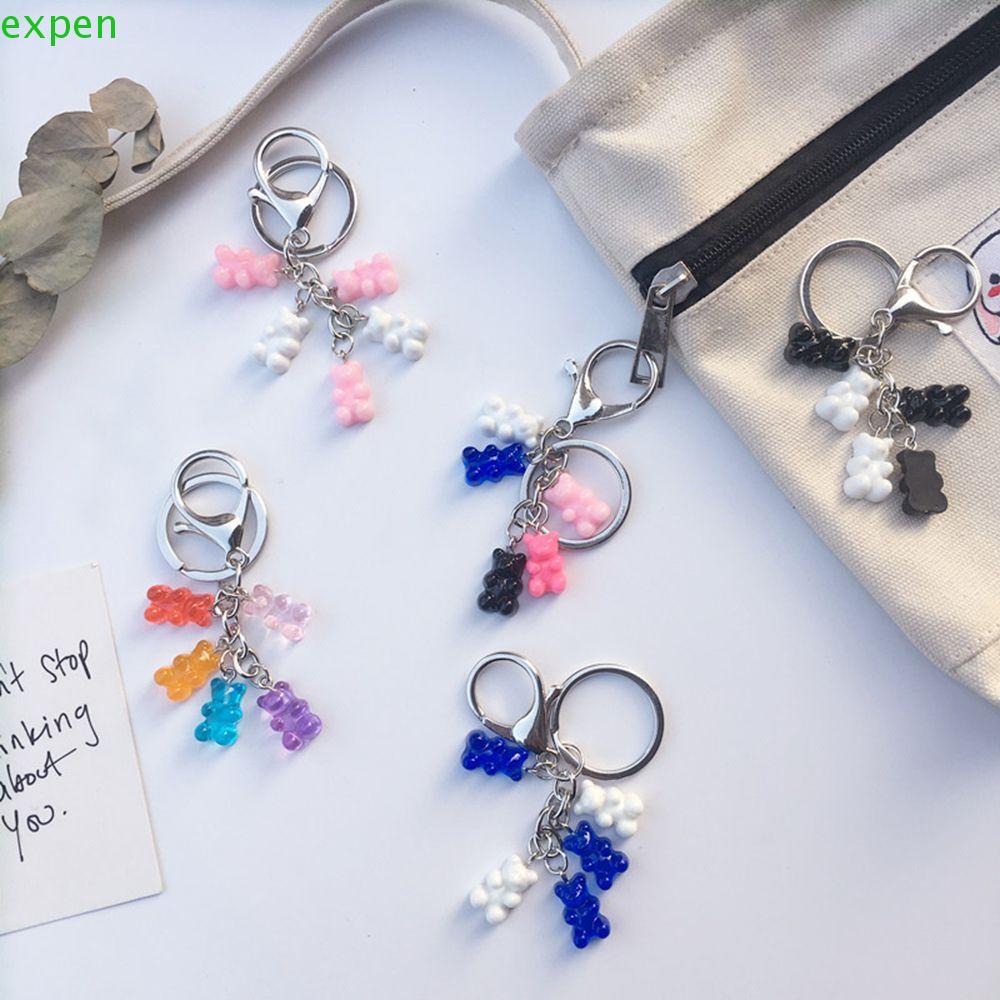 Móc Khóa Kim Loại Hình Gấu Nhiều Màu Dễ Thương