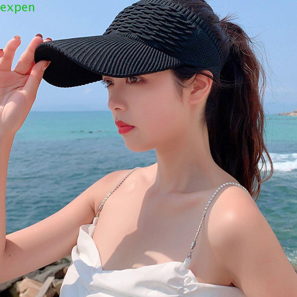 EXPEN Mũ Lưỡi Trai Chất Liệu Polyester Chống Tia UV Phong Cách Hàn Quốc Độc Đáo Thời Trang Cho Nữ