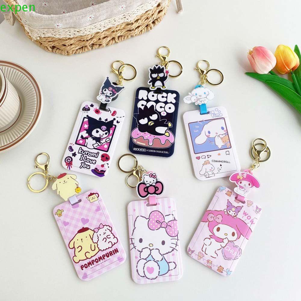 EXPEN Móc Khóa Đựng Thẻ ID / Tiền / Thẻ Ngân Hàng Hình Mèo Kitty / Chó Cinnamoroll / Ngôi Sao Hoạ