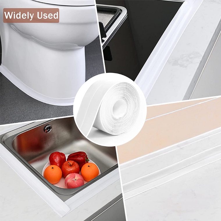 Cuộn Băng Dán Viền Bồn Rửa Nhà Bếp / Nhà Tắm Bằng PVC Chống Thấm Nước / Dầu Mỡ Tiện Dụng