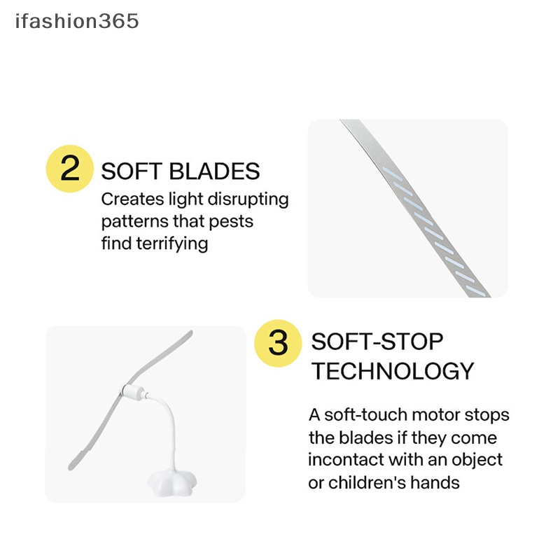 Quạt Để Bàn Linh Hoạt Chống Ruồi ifashion365 Có Thể Sạc Lại Tiện Dụng