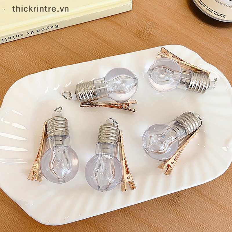 Kẹp Tóc Hình Bóng Đèn Phát Sáng Phong Cách Gothic Punk Cho Nữ