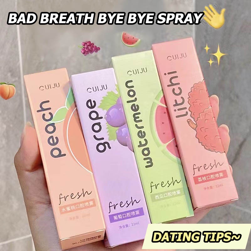 Cuiju Bình Xịt Miệng tươi Miệng điên bình xịt miệng sạch, trái cây fe7u