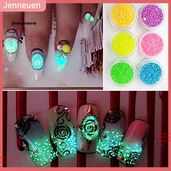 1 Hộp Bột Dạ Quang Lấp Lánh Trang Trí Móng Tay Nghệ Thuật