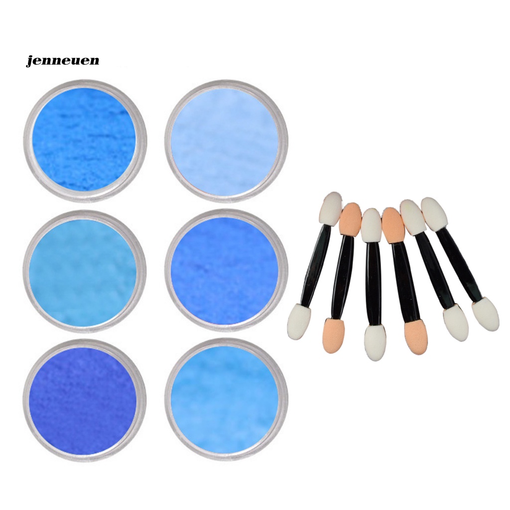 Set 6 Hộp Bột Kim Tuyến Trang Trí Móng Tay Chống Rơi Tiện Lợi Dành Cho Nữ