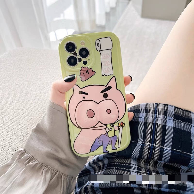 Three-Dimensional Pinch Pig Left Guard Iphone14 Apple 13promax Phone Case 12 Cute Funny 11 Drop-Resistant zKHl