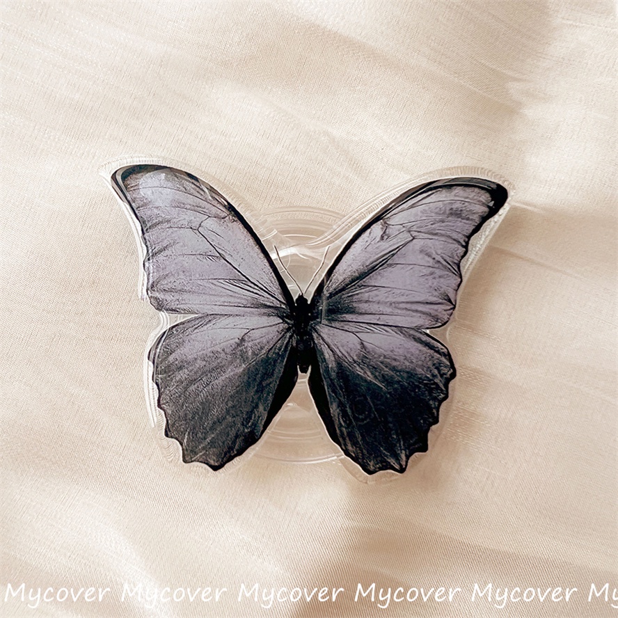 Ốp Điện Thoại Silicon Mềm Họa Tiết Bướm Gắn Giá Đỡ Cho iPhone 11 13 12 14 Pro Max X XR Xs Max 6 7 8 Plus