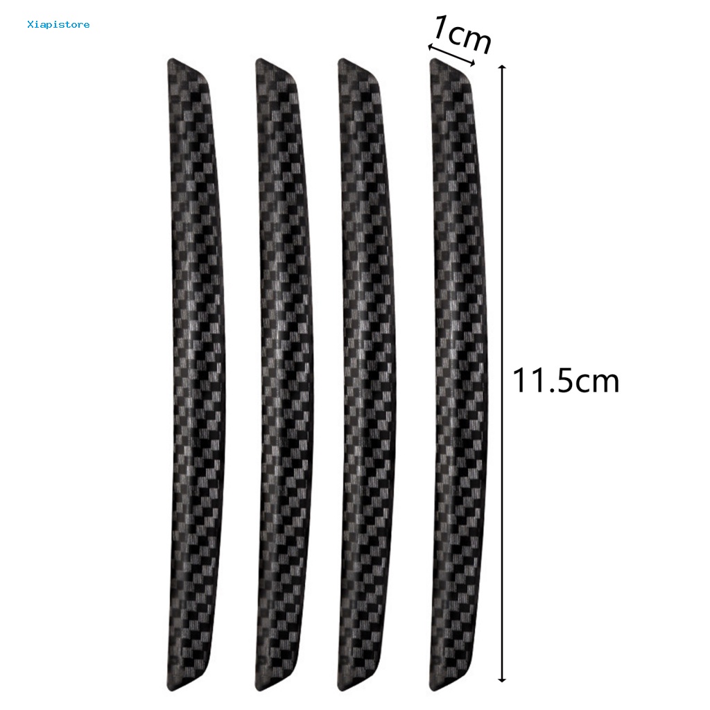 Bộ 4 Miếng Dán Cạnh Cửa Xe Hơi Chống Va Chạm Chống Trầy Xước Họa Tiết Sợi Carbon