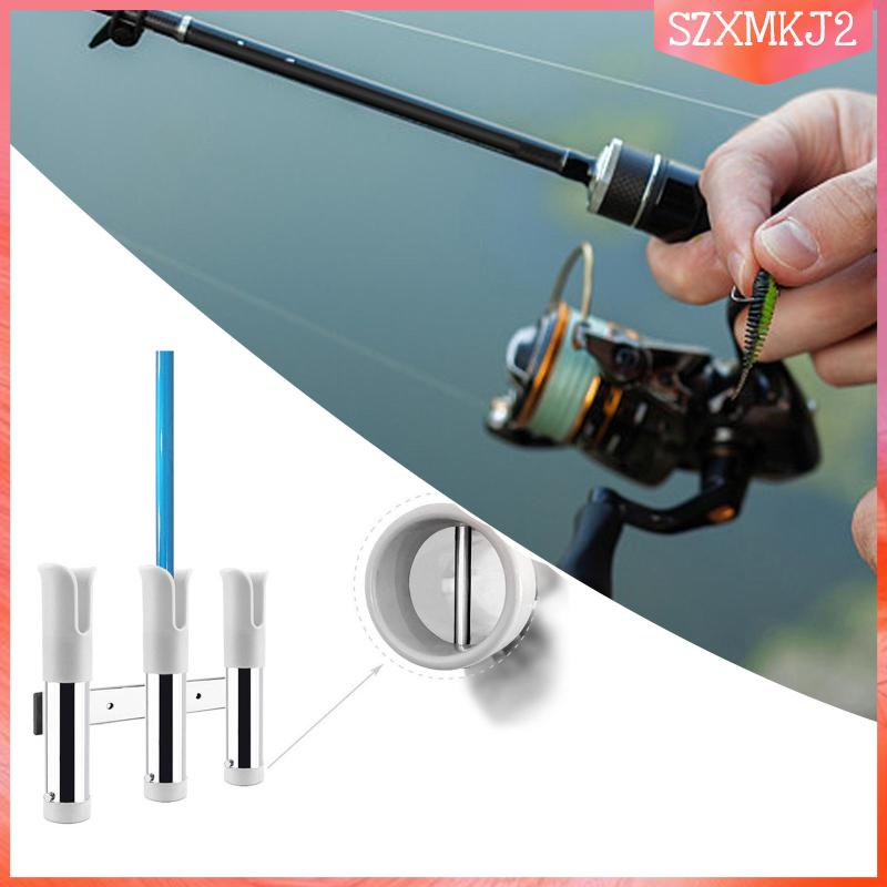 Giá Đỡ Cần Câu Cá 3 Sợi Bằng Thép Không Gỉ Gọn Nhẹ Cho Thuyền / Ô Tô / Tàu Thuyền